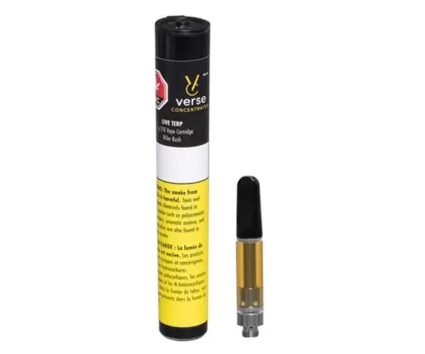 Verse Concentrates – Live Terp Killer Kush Vape 510 Cartridge